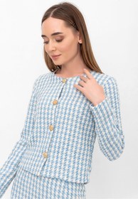Resim Laranor Mavi Dokulu Kısa Blazer Ceket&hırka 