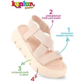 Resim Kaptan Junior Kız Çocuk Ortopedik Ayakkabı Sandalet Poyk 505 001 