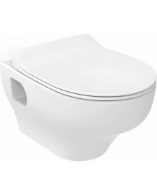 Resim Ness Kanalsız Açık Montaj Asma Klozet NS322, Ness Duroplast Yavaş Kapak 