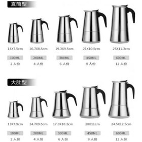 Resim Espresso Maker Moka Pot 4 Fincan renkli 