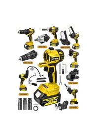 Resim Dragro Alman DRG-SPR6 Taşlama + Somun Sıkma + Tilki Kuyruğu + Dal Budama + Akülü Vidalama + Hava Pompası 6'lı Set 