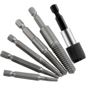 Resim Glryz 5405 Bits Saplı Hasarlı Vida Sökücü 6 Parça 