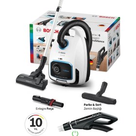 Resim Bosch Serie 6 Yüksek Performanslı Kumandalı Kontrollü Toz Torbalı Süpürge ,tüm Yüzeylerde Etkili Performans 10 Yıl Motor Garantili 