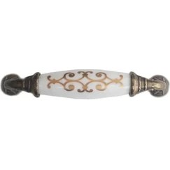 Resim Ergün Collection Klasik Silindir Kulp Antik Sarı 96 mm 