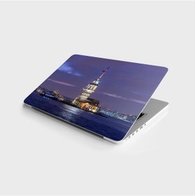 Resim Laptop Sticker Bilgisayar Notebook Pc Kaplama Etiketi Kız Kulesi Gece 