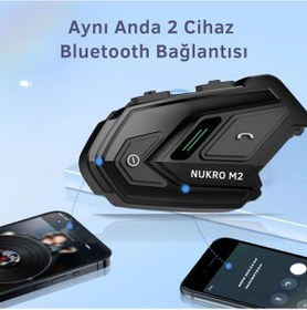 Resim Nukro M2 Bluetooth İnterkom Siyah 