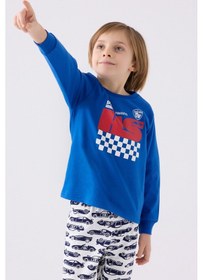 Resim Rolypoly Erkek Çocuk Mavi Pijama Takımı 5274-45623 Mavi 