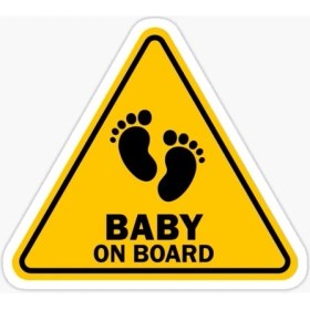 Resim TSC Arabada Bebek Var Sticker Oto Yapıştırma Etiket 18CM MD11 