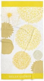Resim Helen George Valencia - Sarı Beyaz Oversıze Plaj Havlusu 