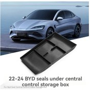 Resim Honeybeeshop 2022 2023 2024 Byd Orta Konsol Saklama Tepsisi Siyah Şık Ergonomik Yapışkanlı Organizer 