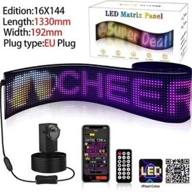 Resim 16x144 Matrix Led Panel Cama Yapışan Telefon Kontrollü Led Lamba 