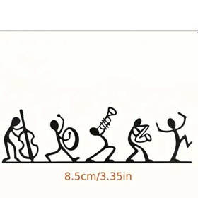 Resim CEBECİOTO DANS EDEN MÜZİK GRUBU STİCKER DİKİZ AYNA SÜSÜ , MOTOR ETİKET 8,5 cm , 2,5 cm 2 ADET SİYAH 