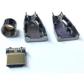 Resim Electroon Hdmi Metal Erkekek Fiş Lehimli Kapaklı 2Adet 