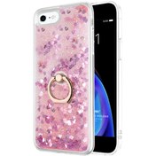 Resim Apple Iphone 6s Plus Kılıf Glitter Liquid Holder Pembe Microsonic