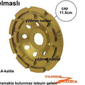 Resim Yıldırım Nalbur Beton Silme Disk Sarı Elmaslı Taş Silme Aparatı 