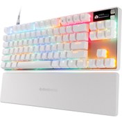 Resim SteelSeries Apex Pro TKL Gen3 OmniPoint 3.0 HiperManyetik Switch RGB Mekanik Kablolu Oyuncu Klavyesi (UK)- Beyaz 