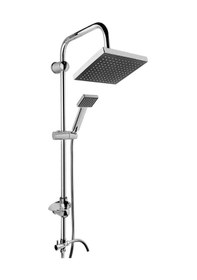 Resim Byka Siyah Başlıklı Kaliteli Robot Kare Duş Sistemi Çok Fonksiyon Siyah 