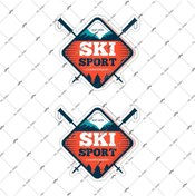 Resim Bay Etiket Hbg47 Kayak Sporu Etiketi Ikili Set 