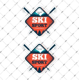 Resim Bay Etiket Hbg47 Kayak Sporu Etiketi Ikili Set 