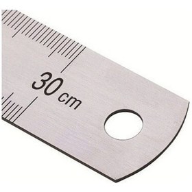 Resim Kraf Çelik Cetvel 530G İnch Ölçülü 30 CM 