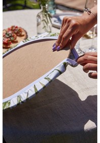 Resim 6'lı Autumn Duck Keten Supla Amerikan Servis Çok Renkli 