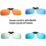 Resim Willowhaven Siyah Yeşil 4 Adet Katlanır Polarize Güneş Gözlüğü Gece Görüş Parlama Önleyici Hd Yeni Yıl Hediyesi 12+ 