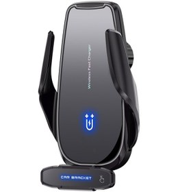 Resim Butu Q9 Araç Havalandırma Klipsi 15w Kablosuz Şarj Cihazı Siyah 