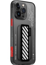 Resim İphone 14 Pro Uyumlu Kılıf Skinarma Şeffaf Desenli Kaze Kapak 