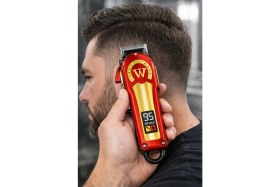 Resim Jasper JPR-4800 Kırmızı Profesyonel Tıraş Makinesi 6 Farklı Kesim Özelliği Saç-Sakal Kesim 