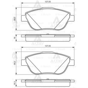 Resim Fren Balata 2008 / C3 Iıı / Ds3 1.6-1.6hdı / Crossland X / Crossland 1.2 / Corsa F-1.2 19 Ön Bsh-0986494564 