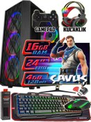 Resim WARBOX ÇAVUŞ 24"Curved Monitör i5 6500 16gb Ddr4 Ram 256gb Ssd 250gb Hdd R7 240-4gb E.kartı Gaming Takım PC 