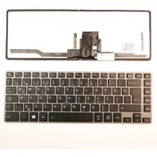 Resim Toshiba Uyumlu Z40-A Z40-B Notebook Klavye Gri Çerçeveli Işıklı Trackpoi 