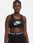 Resim Nike Dm0579-010 W Nk Df Swsh Cb Futura G Yuvarlak Yaka  Normal Kalıp Düz Siyah Kadın Sporcu Sütyeni 