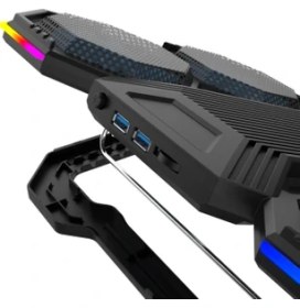 Resim iDock F12 Gaming Laptop Soğutucu Stand 9-17.3 İnç Uyumlu 6 Fanlı Ultra Sessiz Tasarım 