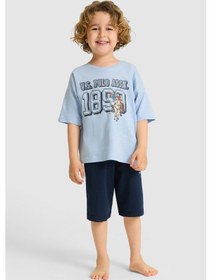 Resim U.s. Polo Assn. Erkek Çocuk Mavi Pijama Takım 50327363-vr036 