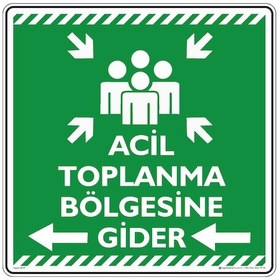 Resim Acil Toplanma Bölgesine Gider Sol Ok 