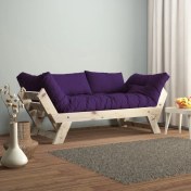 Resim Woodesk Adalar Masif Natural-Mor Renk 2li Kanepe CPT8124-210 