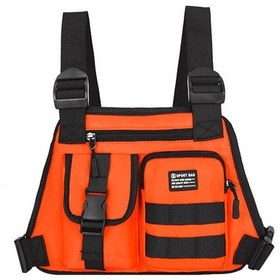 Resim Yelek Sırt Çantası Açık Spor Çantası Binicilik Çantası Çok Fonksiyonlu Off-road Yelek Çantası 10 İnç Koyu Turuncu 