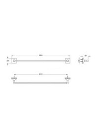Resim VitrA Root Uzun Havluluk A44810, Krom, 60cm Diğer 