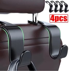 Resim MeyZone 4'Lü Oto Araç Arka Koltuk Kafalığı Askılık Koltuk Arkası Askı Torba Eşya Askısı 