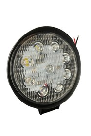 Resim KAPOTO Off Road 9 Led Yuvarlak Çalışma Lambası 27W 10V-30V Metal Gövde Tır Kamyon İş Makinesi Aydınlatma 