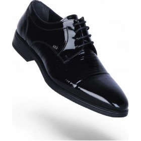 Resim Censay 526 Siyah Rugan Kauçuk %deri Erkek Klasik Ayakkabı Siyah 