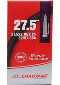 Resim Chaoyang İç Lastik 27.5 2.10/2.25 - Fv48 Chaoyang 27,5 Bisiklet İç Lastiği İnce Sibop 