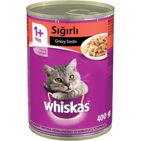 Resim Whiskas Sığır Etli Konserve Yetişkin Kedi Maması 400 G 