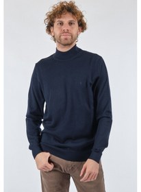 Resim San&Fa Gömlek Yaka Düğmeli Uzun Kollu Lacivert Erkek Kazak 152213 Lacivert 