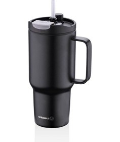 Resim Korkmaz A5577 Freedom 1 Litre Siyah Pipetli Bardak Termos Siyah 