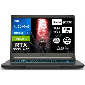 Resim MSI THIN 15 i7-12650H 64GB 512GB SSD 4 GB RTX3050 144Hz 15.6'' Fdos Gaming Laptop B12UC-1479XTR 003 