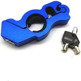 Resim Pengfushop5 Mavi Stil Motosiklet Tutma Kilidi Güvenlik Güvenlik Gidon Ahize Kilitleme Fit Scooter Atv Kir Sokak Bisikletleri Hırsızlık Önleme (Yurt Dışından) 