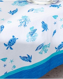 Resim Madame Coco Cornella Masa Örtüsü - 150x250 Cm - Mavi/beyaz Maor0000000044 