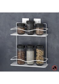 Resim Teknotel Easyfıx Yapıskanlı 2 Katlı Mutfak Rafı Beyaz Ef042 